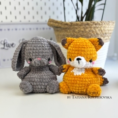Fox & Bunny with poly pellets amigurumi pattern by TANATIcrochet