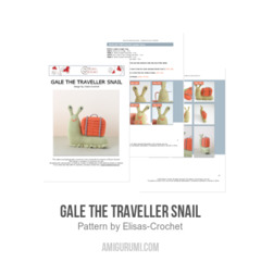 Gale the Traveller Snail amigurumi pattern by Elisas Crochet