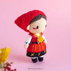 Portuguese Minho Doll amigurumi pattern by Lemon Yarn Creations