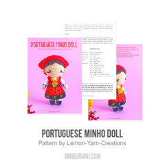 Portuguese Minho Doll amigurumi pattern by Lemon Yarn Creations