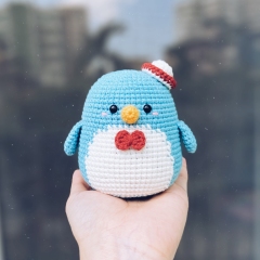 bear Choco, cat Snow, penguin Bluebell amigurumi pattern by Little Fish Crocheterie