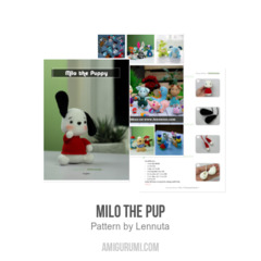 Milo the Pup amigurumi pattern by Lennutas