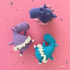 LAURA THE HIPPO amigurumi pattern by Natura Crochet