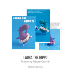 LAURA THE HIPPO amigurumi pattern by Natura Crochet