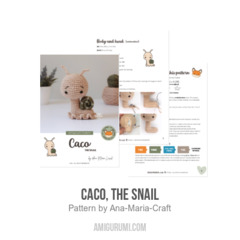 Caco, the Snail amigurumi pattern by Ana Maria Craft