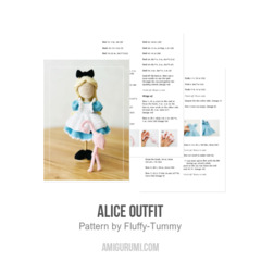 Alice outfit amigurumi pattern by Fluffy Tummy