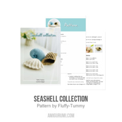 Seashell collection amigurumi pattern by Fluffy Tummy