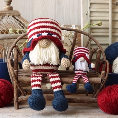 Patriotic Gnome amigurumi pattern by Jen Hayes Creations