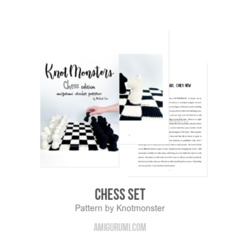 Chess Set amigurumi pattern by Knotmonster