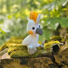 Fanta the Crested Cockatoo amigurumi pattern by LittleEllies_Handmade