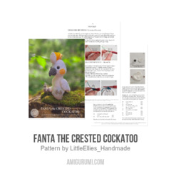 Fanta the Crested Cockatoo amigurumi pattern by LittleEllies_Handmade