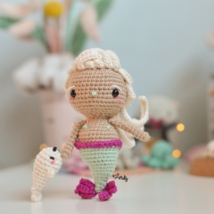 Arthur the Triton amigurumi by O Recuncho de Jei