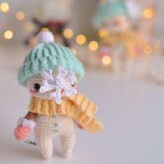 Lumi the snowman amigurumi by O Recuncho de Jei