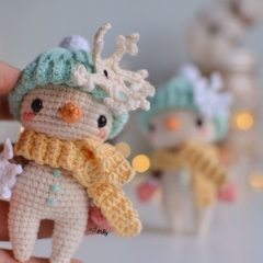 Lumi the snowman amigurumi pattern by O Recuncho de Jei