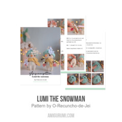 Lumi the snowman amigurumi pattern by O Recuncho de Jei