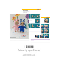 Labubu amigurumi pattern by Iryna Zubova