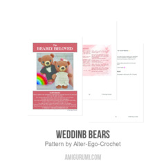 Wedding Bears amigurumi pattern by Alter Ego Crochet