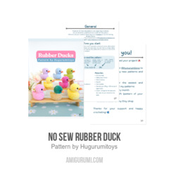 No Sew Rubber Duck amigurumi pattern by Hugurumitoys