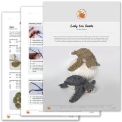 Baby Sea Turtle amigurumi pattern by schrahki