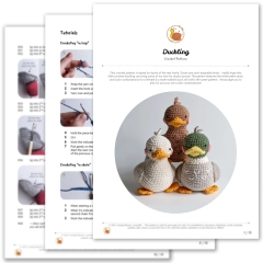 Duckling amigurumi pattern by schrahki