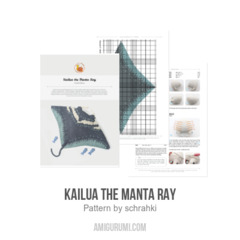 Kailua the Manta Ray amigurumi pattern by schrahki