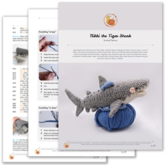 Nikki the Tiger Shark amigurumi pattern by schrahki