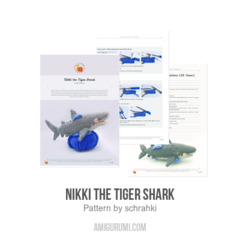 Nikki the Tiger Shark amigurumi pattern by schrahki