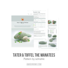 Tater & Toffel the Manatees amigurumi pattern by schrahki