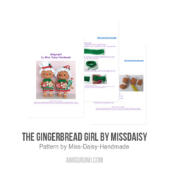 The Gingerbread Girl amigurumi pattern by Miss Daisy Handmade