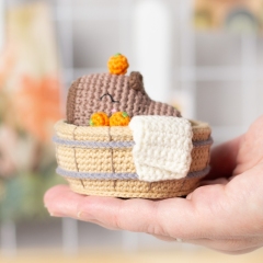 Bathing Baby Capybara amigurumi pattern by Planet Piu