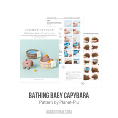 Bathing Baby Capybara amigurumi pattern by Planet Piu