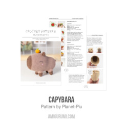 Capybara amigurumi pattern by Planet Piu