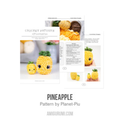 Pineapple amigurumi pattern by Planet Piu
