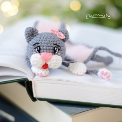 Kiki cats bookmark amigurumi pattern by Plączenitka