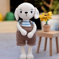 Happy the dog amigurumi by Plączenitka