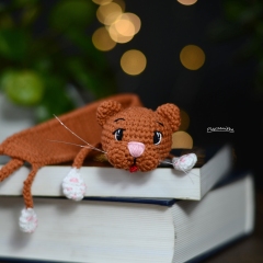 Kiki cats bookmark amigurumi pattern by Plączenitka