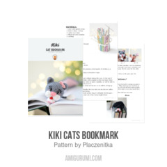 Kiki cats bookmark amigurumi pattern by Plączenitka