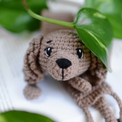 Koko - the dog bookmark amigurumi by Plączenitka