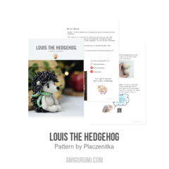 Louis the hedgehog amigurumi pattern by Plączenitka
