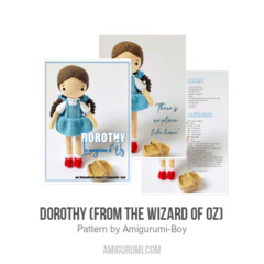 Dorothy (from the Wizard of Oz) amigurumi pattern by Amigurumi Boy