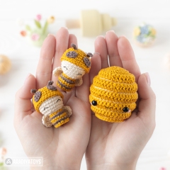 Beehive with Bees ('Mini Kingdom') amigurumi pattern by AradiyaToys