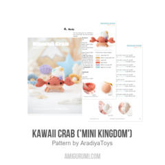 Kawaii Crab ('Mini Kingdom') amigurumi pattern by AradiyaToys