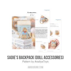 Sadie's Backpack (Doll Accessories) amigurumi pattern by AradiyaToys