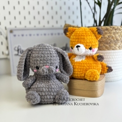Fox & Bunny with poly pellets