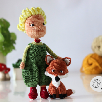 Little Prince and fox amigurumi pattern by yarnacadabra