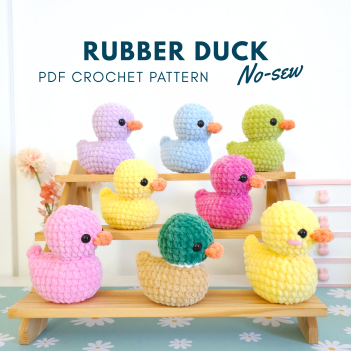 No Sew Rubber Duck amigurumi pattern by Hugurumitoys