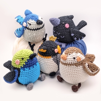 Bird (Birb) Gang amigurumi pattern by schrahki