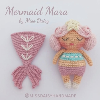 Mermaid Mara and her Seahorse amigurumi pattern by Miss Daisy Handmade