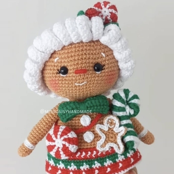 The Gingerbread Girl amigurumi pattern by Miss Daisy Handmade