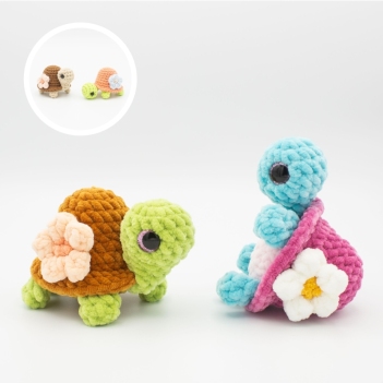 Plush Turtle 2-in-1 amigurumi pattern by Planet Piu